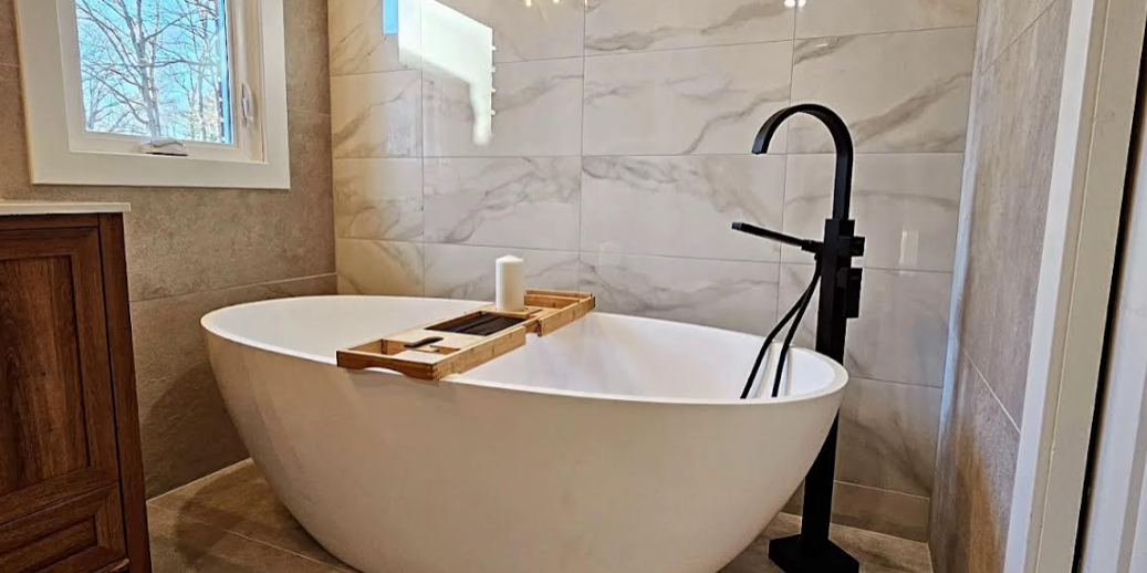 freestanding renovated bathtub